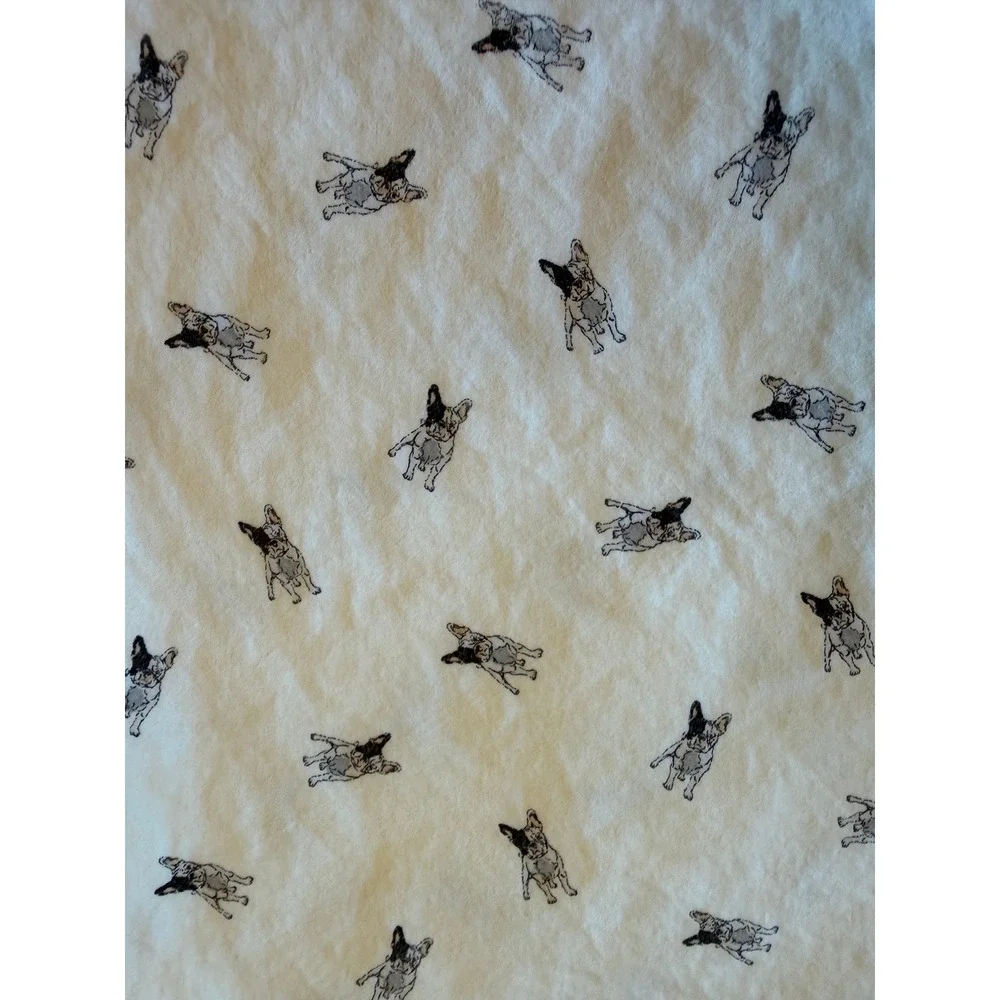 Lauren Ralph Lauren French Bulldog Print 100% Cotton Pillowcase Set White 2pc